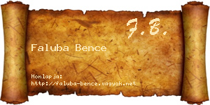 Faluba Bence névjegykártya